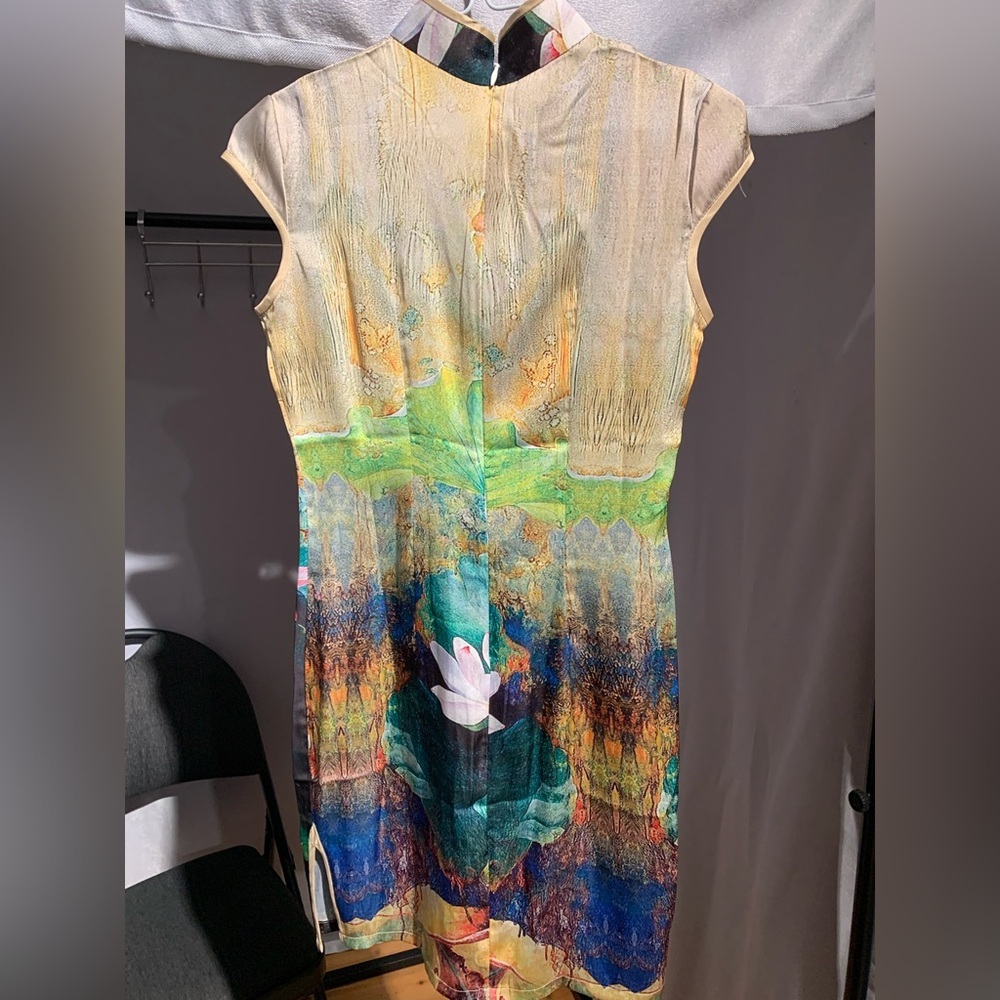 Floral Print Sleeveless Dress - Picture 2 of 2